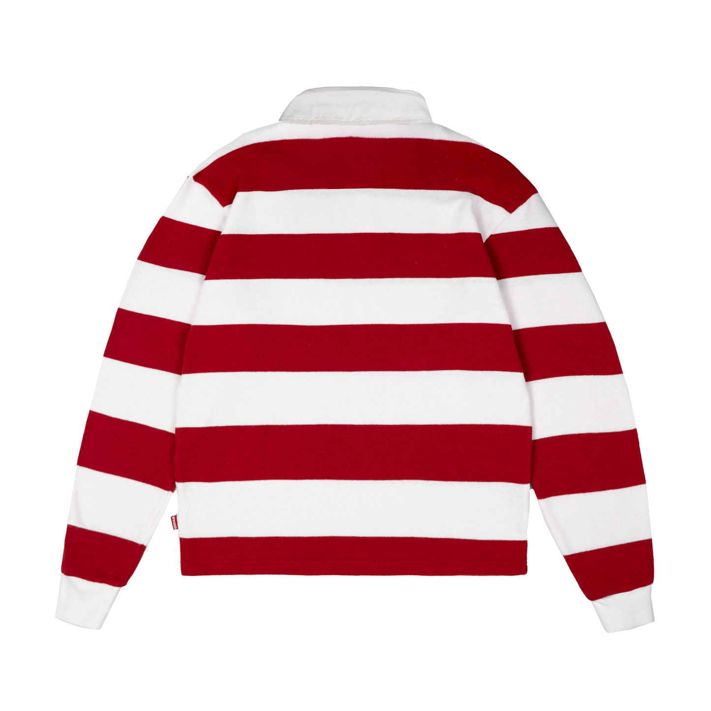 Striped Rugby Polo Knit [Red/White]
