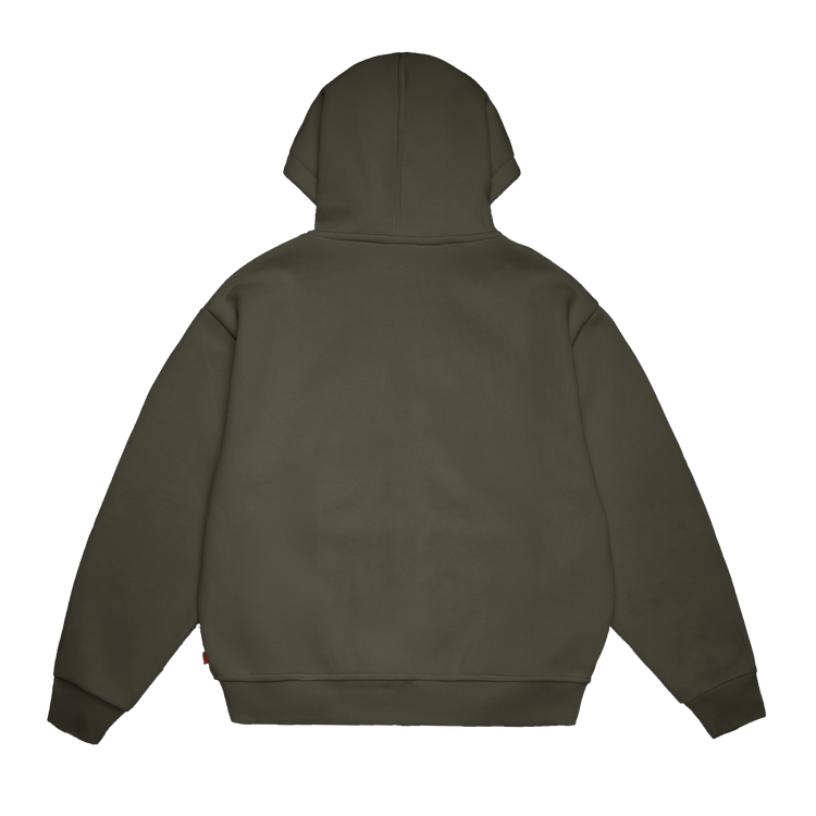 Logo Zip Hoodie [Olive]