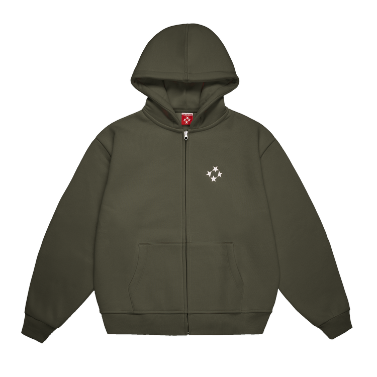 Logo Zip Hoodie [Olive]