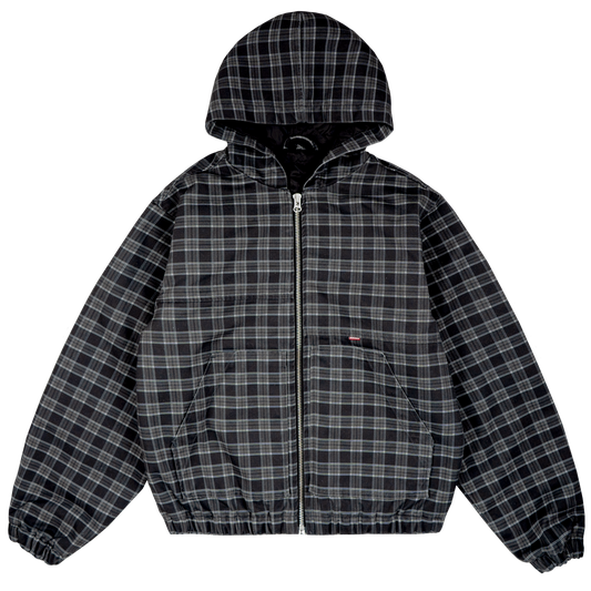 Work Canvas Jacket [Plaid Black]