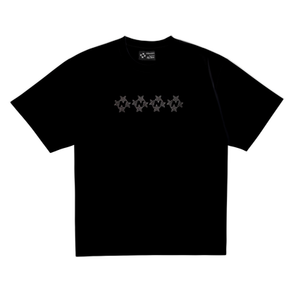 4Stars Rhinestone T-Shirt [Black]