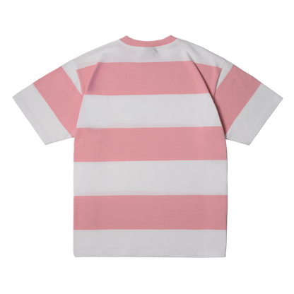 Striped T-Shirt [White/Pink]