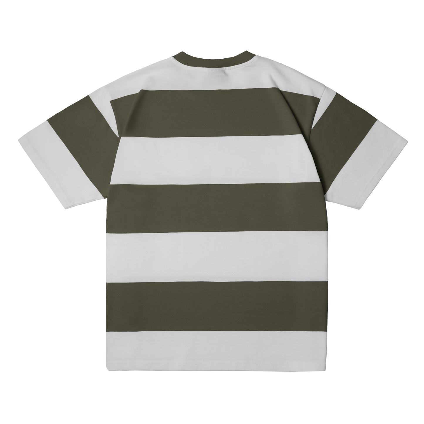 Striped T-Shirt [White/Olive]