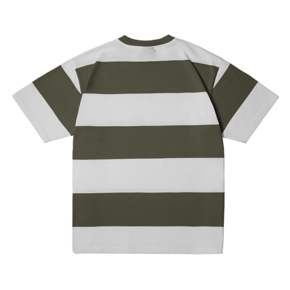 Striped T-Shirt [White/Olive]