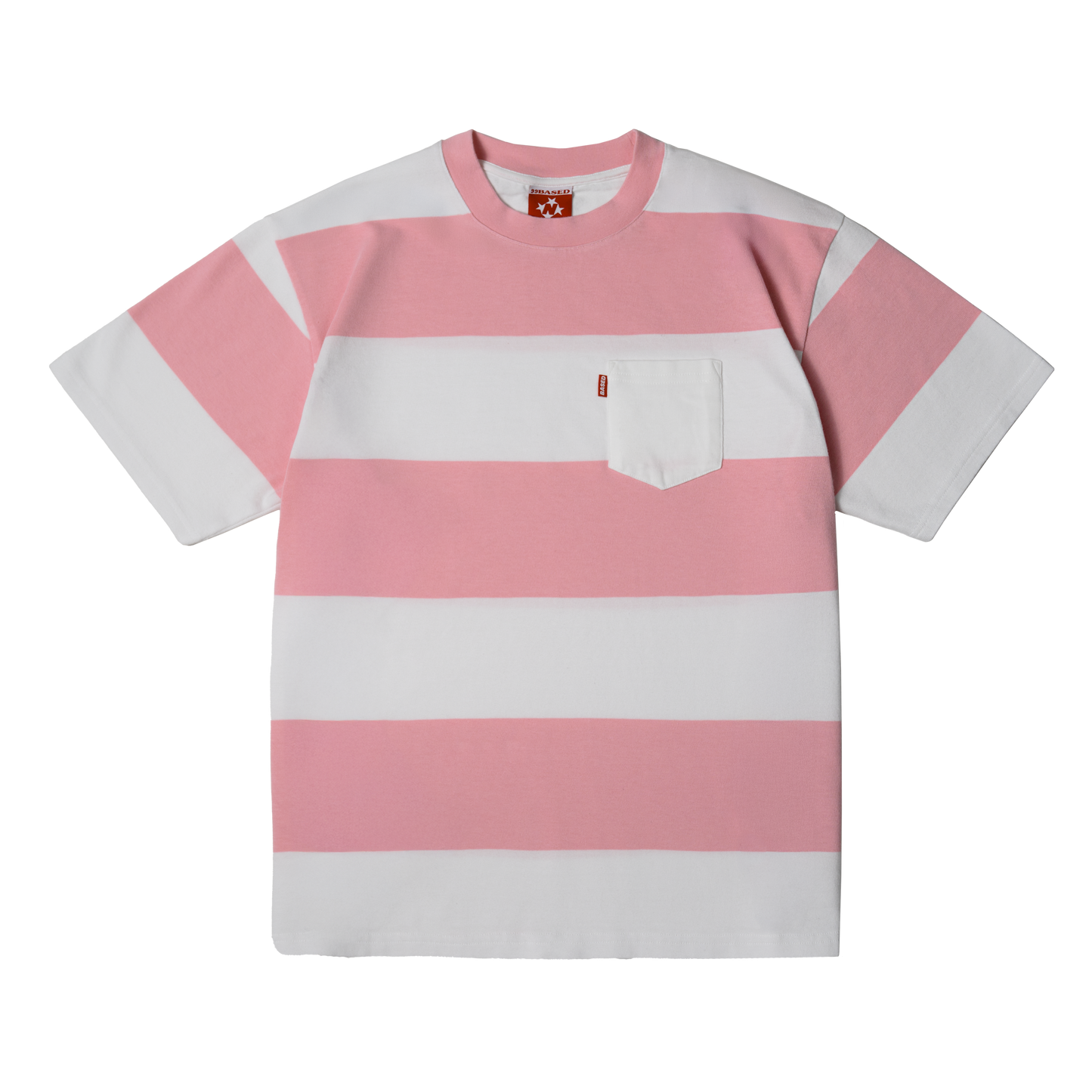 Striped T-Shirt [White/Pink]