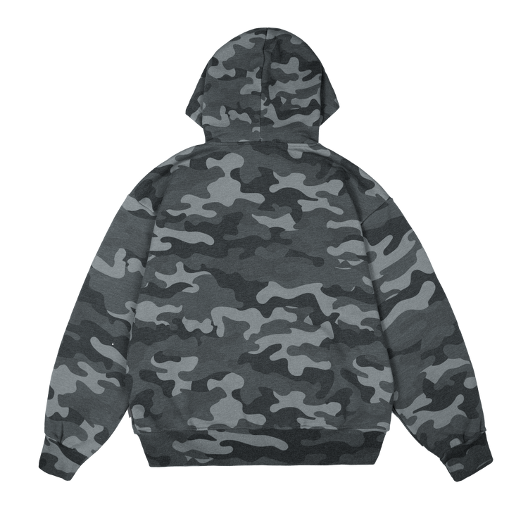Logo Zip Hoodie [Black Camo]