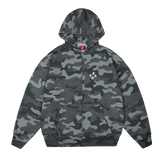 Logo Zip Hoodie [Black Camo]
