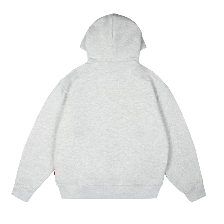 Logo Zip Hoodie [Grey Melange]