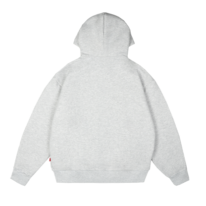 B Logo Zip Hoodie [Grey Melange]