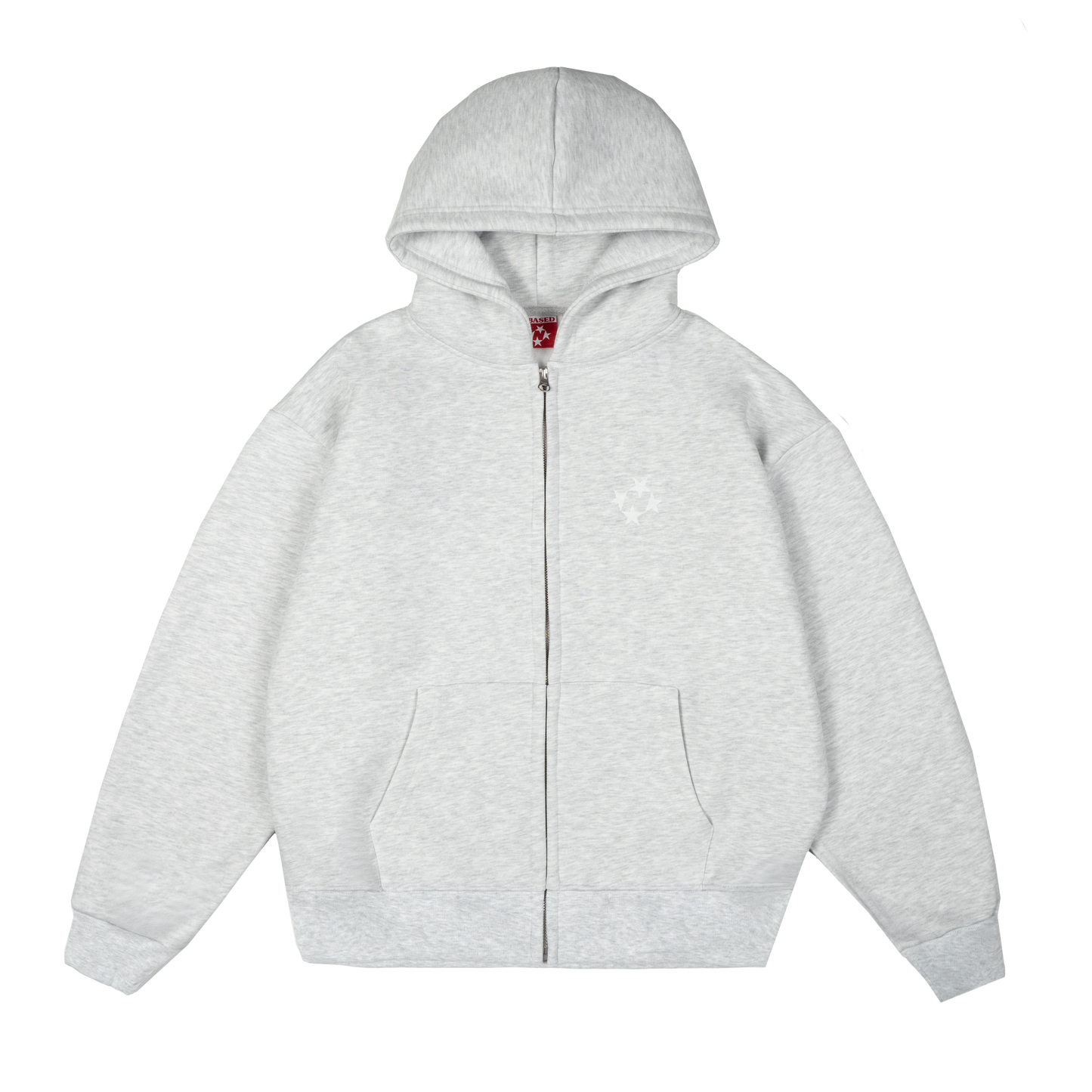 Logo Zip Hoodie [Grey Melange]