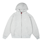 Logo Zip Hoodie [Grey Melange]