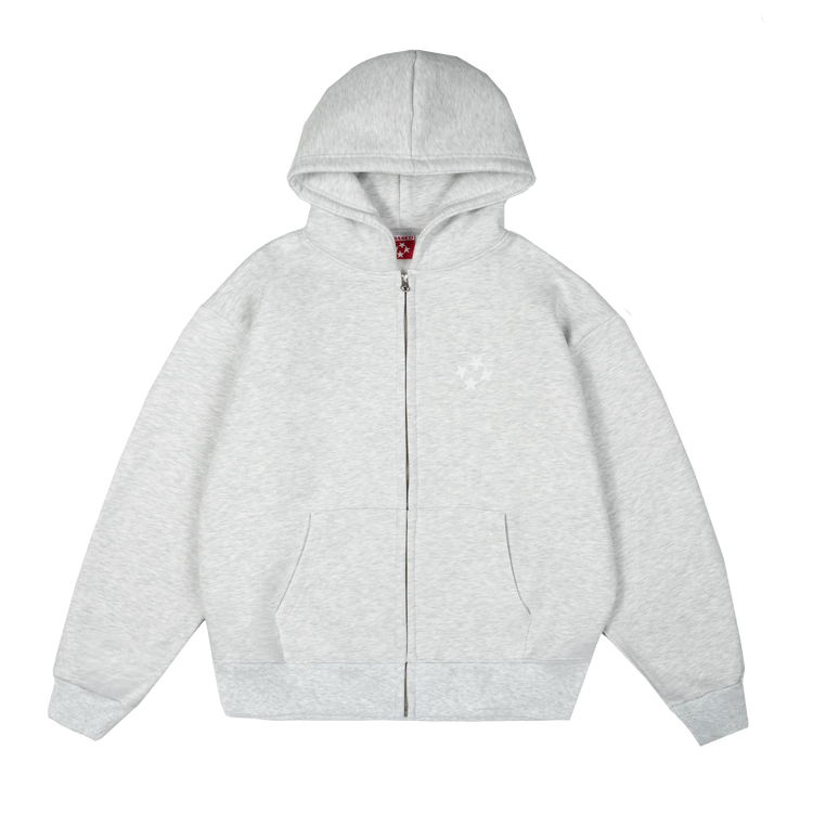 Logo Zip Hoodie [Grey Melange]