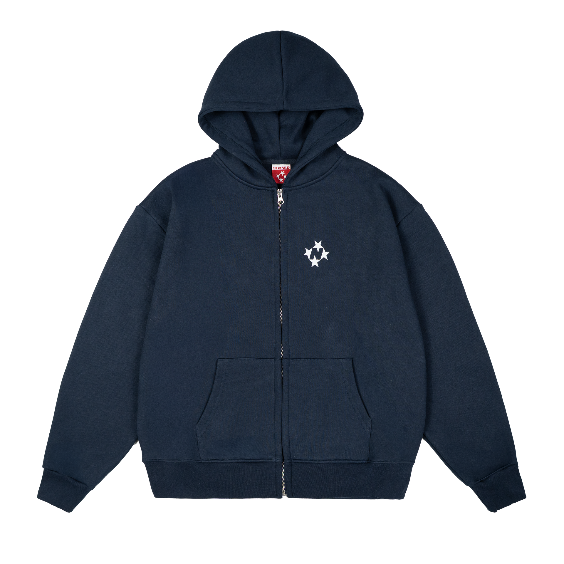 Logo Zip Hoodie [Navy] – 99Based