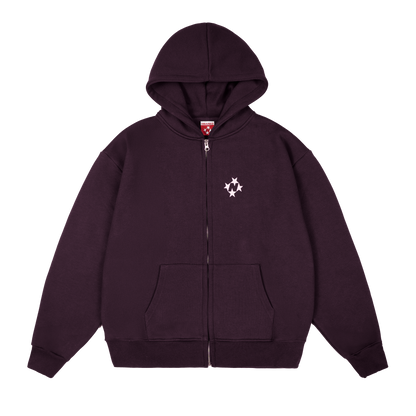 Logo Zip Hoodie [Plum]