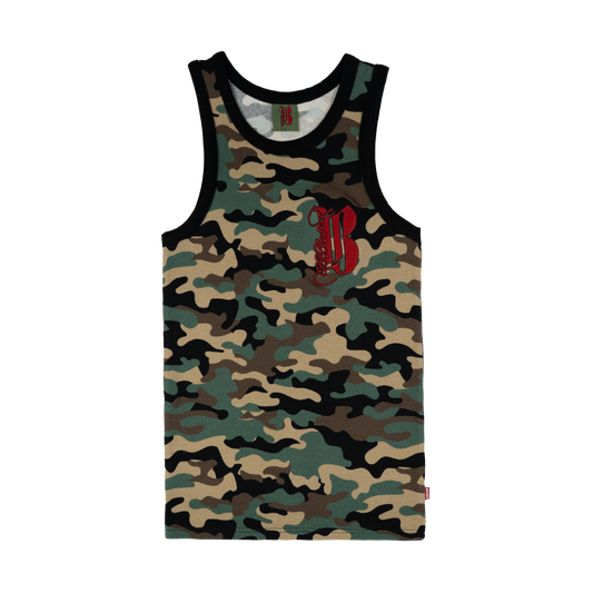 Bombaclart Bass - Waffle Tank Top [Camo]
