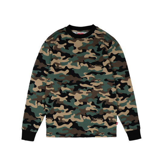 Daily Slim Waffle Longsleeve [Camo]