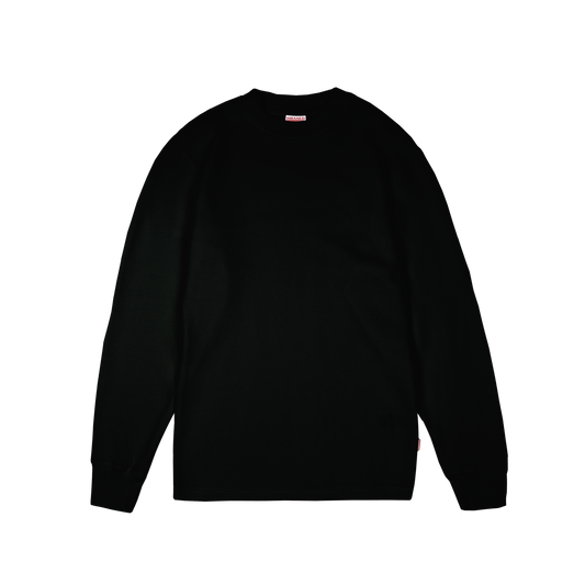 Daily Slim Waffle Longsleeve [Black]
