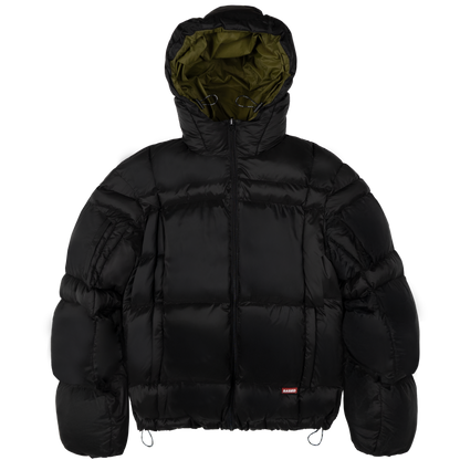 Reverse Puffer Jacket [Black/Olive]
