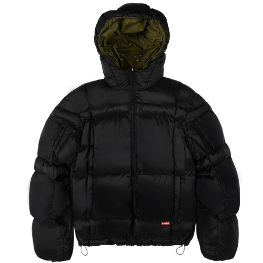 Reverse Puffer Jacket [Black/Olive]