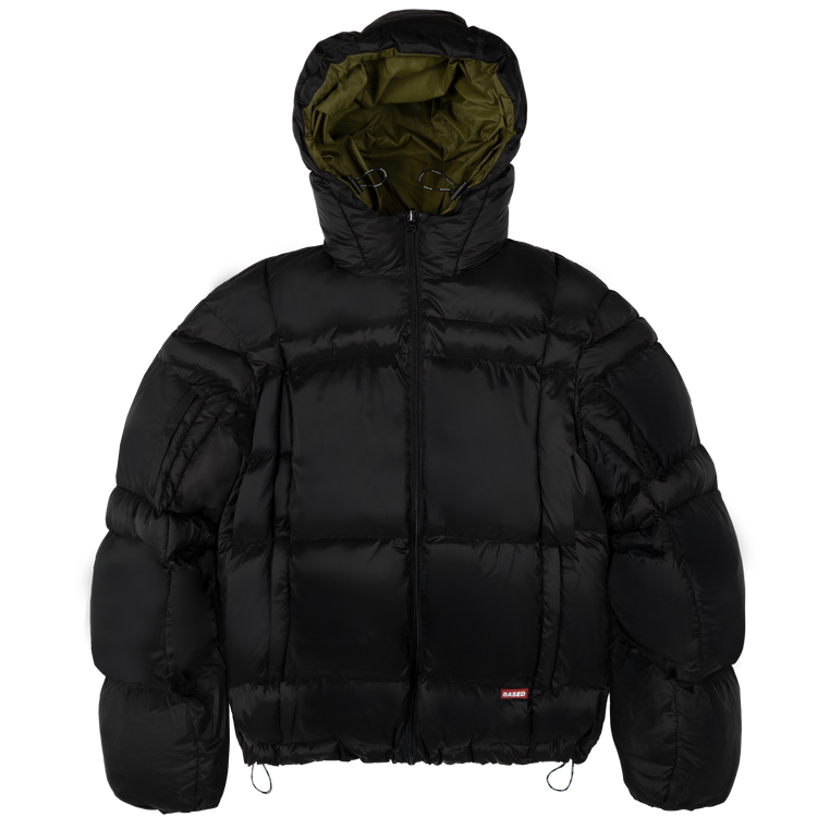 Reverse Puffer Jacket V1 [Black/Olive]