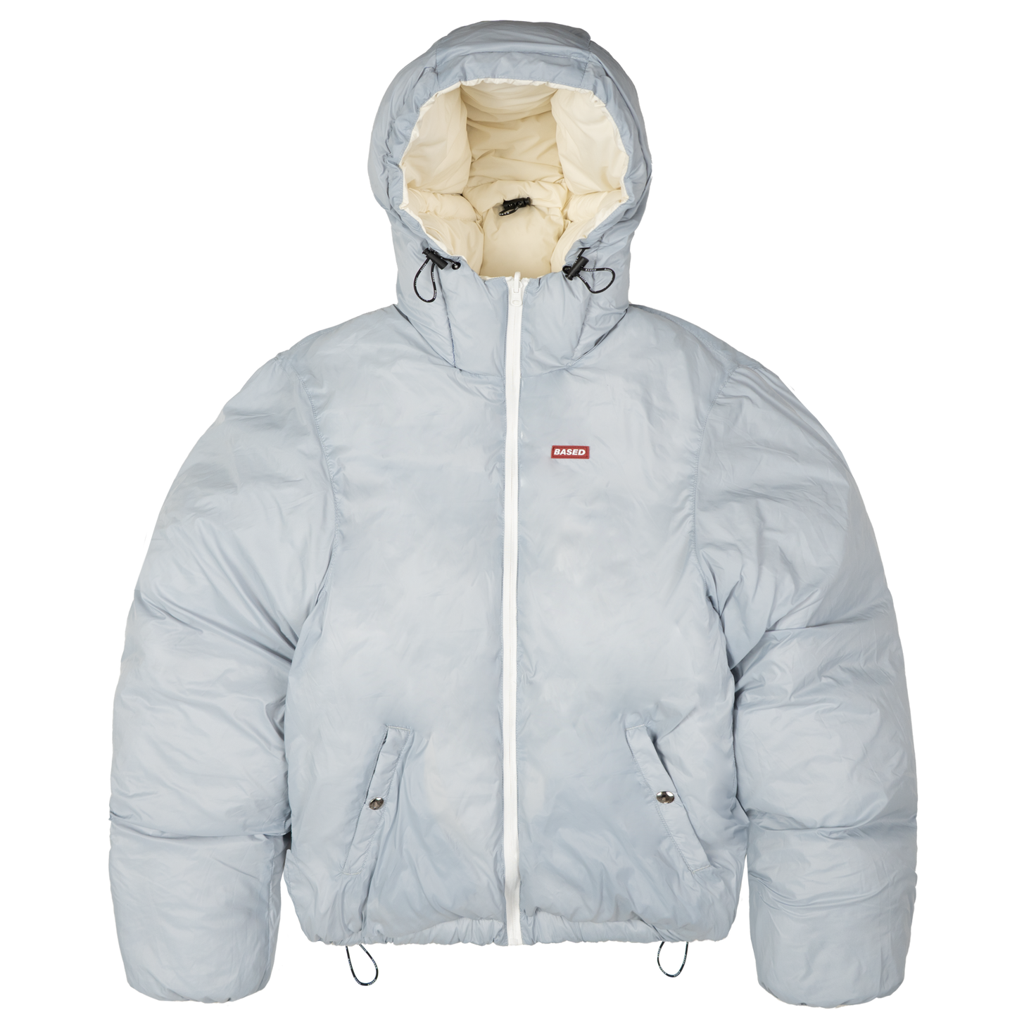 Reverse Puffer Jacket [Creme/Babyblue]
