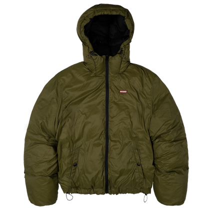 Reverse Puffer Jacket [Black/Olive]