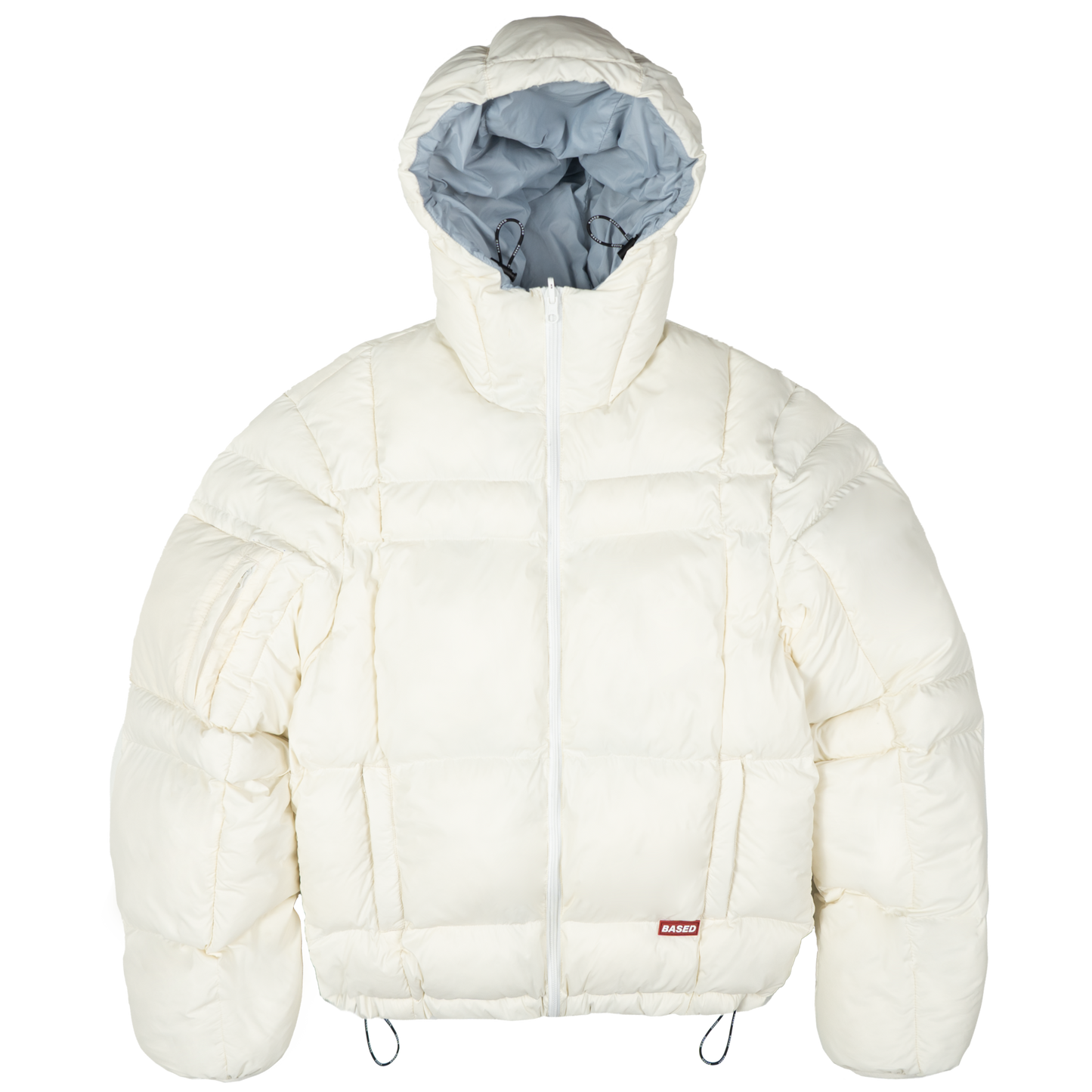 Reverse Puffer Jacket [Creme/Babyblue]