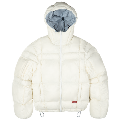 Reverse Puffer Jacket [Creme/Babyblue]