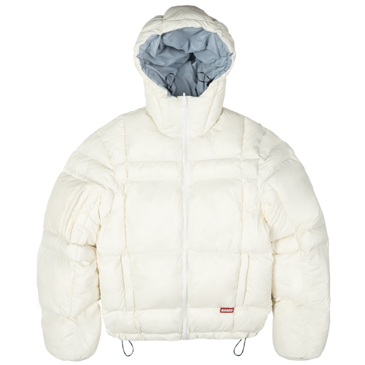 Reverse Puffer Jacket [Creme/Babyblue]