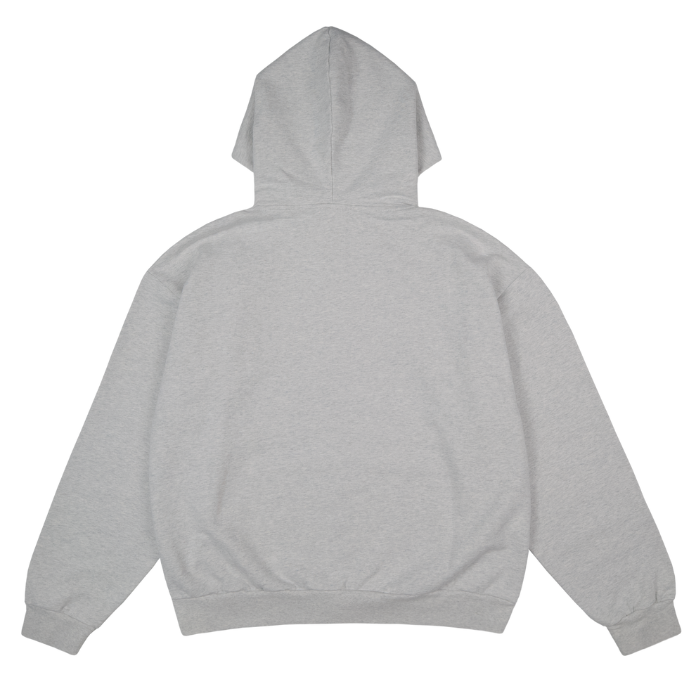 Logo Zip Hoodie [Grey Melange] – 99Based