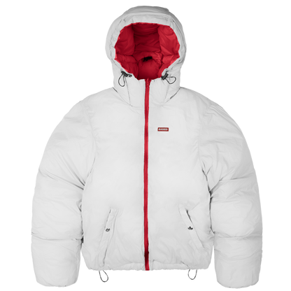 Reverse Puffer Jacket [Red/White]