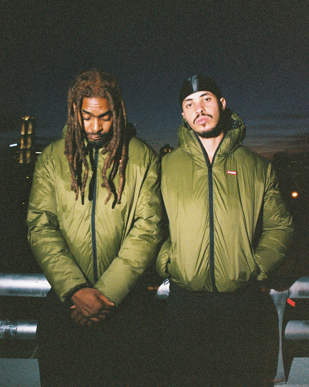 Reverse Puffer Jacket [Black/Olive]